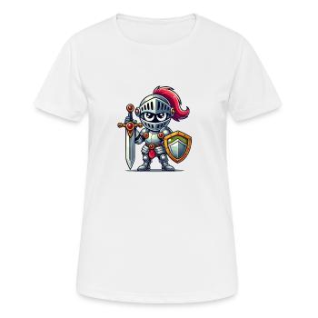 Ritter Comic - Frauen T-Shirt atmungsaktiv - Weiß - Vorne - AI Model Female 172 dark (172cm)