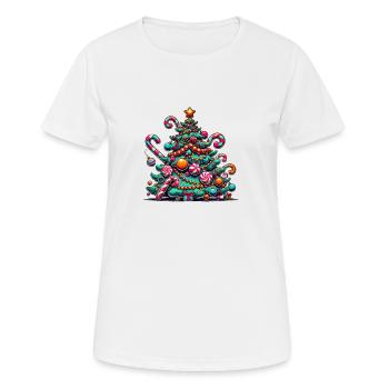 Sapin - T-shirt respirant Femme - blanc - Devant - AI Model Female 172 dark (172cm)