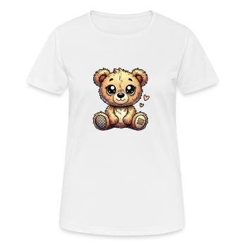 Nounours - T-shirt respirant Femme - blanc - Devant - AI Model Female 172 dark (172cm)