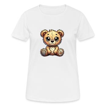 Nounours - T-shirt respirant Femme - blanc - Devant - AI Model Female 172 dark (172cm)