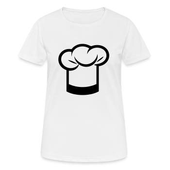 Toque Chef de cuisine - T-shirt respirant Femme - blanc - Devant - AI Model Female 172 dark (172cm)