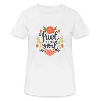 Carburant pour l’âme - T-shirt respirant Femme - blanc - Devant - AI Model Female 172 dark (172cm)