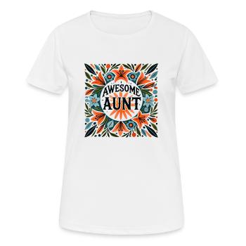 Awesome Aunt - Women's Breathable T-Shirt - white - Front - AI Model Female 172 dark (172cm)