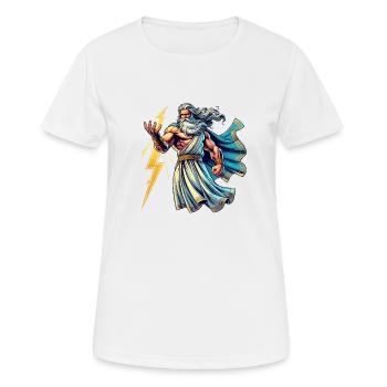 zeus comic - Frauen T-Shirt atmungsaktiv - Weiß - Vorne - AI Model Female 172 dark (172cm)