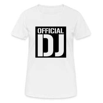 Official DJ - Women's Breathable T-Shirt - white - Front - AI Model Female 172 dark (172cm)