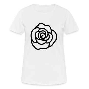 Pink Flower - Women's Breathable T-Shirt - white - Front - AI Model Female 172 dark (172cm)