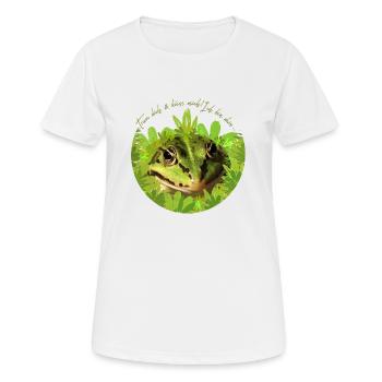 Grenouille Prince Roi Embrasse-Moi - T-shirt respirant Femme - blanc - Devant - AI Model Female 172 dark (172cm)