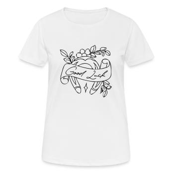 bonne chance - T-shirt respirant Femme - blanc - Devant - AI Model Female 172 dark (172cm)