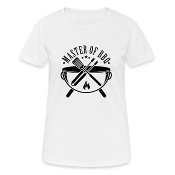Master of BBQ - Frauen T-Shirt atmungsaktiv - Weiß - Vorne - AI Model Female 172 dark (172cm)