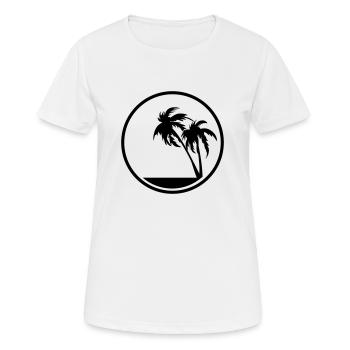 palms - Women's Breathable T-Shirt - white - Front - AI Model Female 172 dark (172cm)