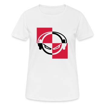 dj - Frauen T-Shirt atmungsaktiv - Weiß - Vorne - AI Model Female 172 dark (172cm)