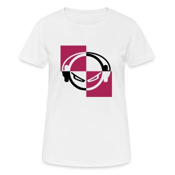 headphones - Frauen T-Shirt atmungsaktiv - Weiß - Vorne - AI Model Female 172 dark (172cm)