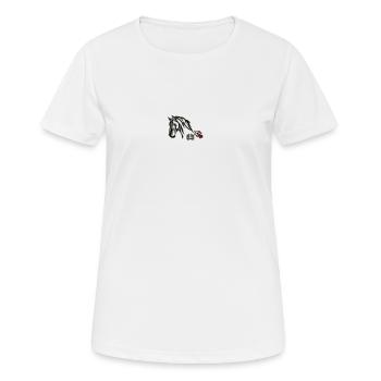 Trakehner Herzensbrecher - Frauen T-Shirt atmungsaktiv - Weiß - Vorne - AI Model Female 172 dark (172cm)