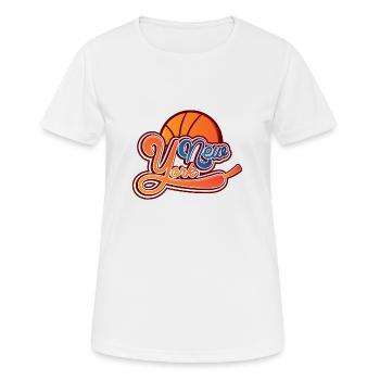 New York - Frauen T-Shirt atmungsaktiv - Weiß - Vorne - AI Model Female 172 dark (172cm)