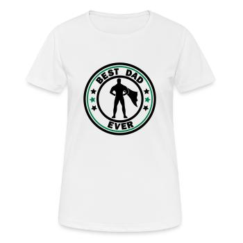 best dad ever superdad - Frauen T-Shirt atmungsaktiv - Weiß - Vorne - AI Model Female 172 dark (172cm)