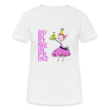 Du bist mein Prinz - Frauen T-Shirt atmungsaktiv - Weiß - Vorne - AI Model Female 172 dark (172cm)