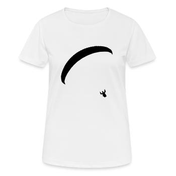 Gleitschirm - Frauen T-Shirt atmungsaktiv - Weiß - Vorne - AI Model Female 172 dark (172cm)