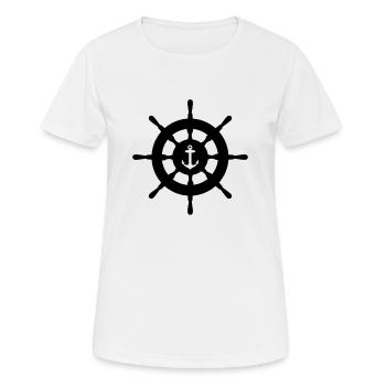 helm - Frauen T-Shirt atmungsaktiv - Weiß - Vorne - AI Model Female 172 dark (172cm)