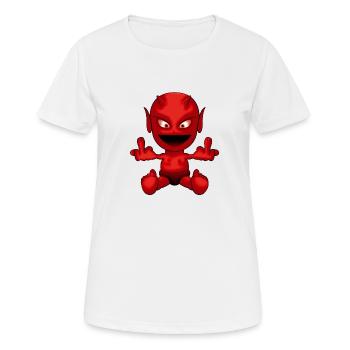 baby devil fuck - T-shirt respirant Femme - blanc - Devant - AI Model Female 172 dark (172cm)