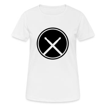 Drumstick circle - Frauen T-Shirt atmungsaktiv - Weiß - Vorne - AI Model Female 172 dark (172cm)