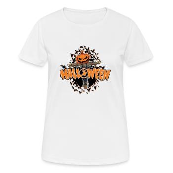 HalloweenV3 - Women's Breathable T-Shirt - white - Front - AI Model Female 172 dark (172cm)