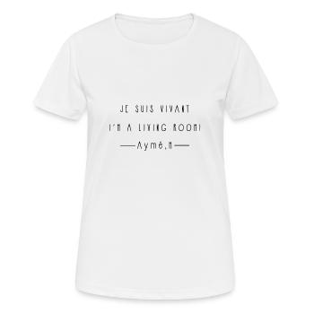 citation série H - T-shirt respirant Femme - blanc - Devant - AI Model Female 172 dark (172cm)