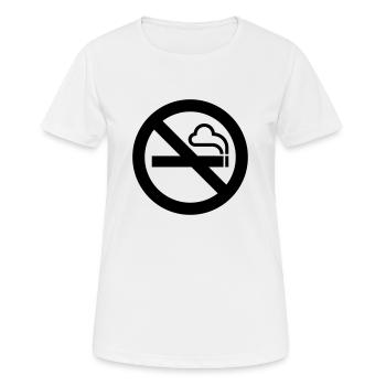 Nicht Rauchen - Frauen T-Shirt atmungsaktiv - Weiß - Vorne - AI Model Female 172 dark (172cm)