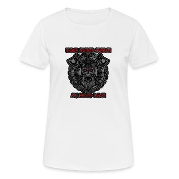 Lieber stehend sterben - Frauen T-Shirt atmungsaktiv - Weiß - Vorne - AI Model Female 172 dark (172cm)