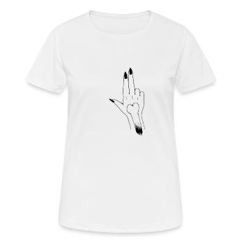 Main old school - T-shirt respirant Femme - blanc - Devant - AI Model Female 172 dark (172cm)