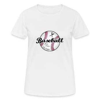 Big League Baseball - Frauen T-Shirt atmungsaktiv - Weiß - Vorne - AI Model Female 172 dark (172cm)