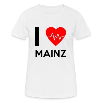 I Love Mainz - I Love Mainz - Women's Breathable T-Shirt - white - Front - AI Model Female 172 dark (172cm)
