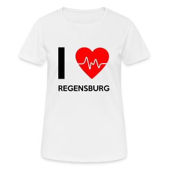 J'aime Regensburg - I Love Regensburg - T-shirt respirant Femme - blanc - Devant - AI Model Female 172 dark (172cm)