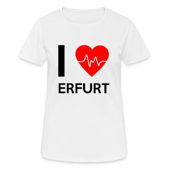 J'aime Erfurt - I Love Erfurt - T-shirt respirant Femme - blanc - Devant - AI Model Female 172 dark (172cm)