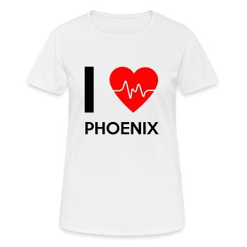 I Love Phoenix - Ich liebe Phoenix - Frauen T-Shirt atmungsaktiv - Weiß - Vorne - AI Model Female 172 dark (172cm)