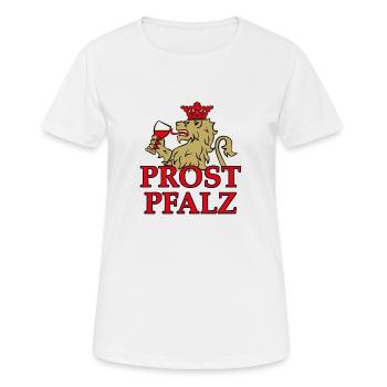 Prost Pfalz - Frauen T-Shirt atmungsaktiv - Weiß - Vorne - AI Model Female 172 dark (172cm)