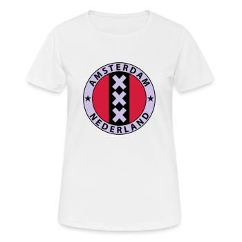 Amsterdam Wappen - Women's Breathable T-Shirt - white - Front - AI Model Female 172 dark (172cm)