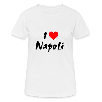 J'aime Naples - T-shirt respirant Femme - blanc - Devant - AI Model Female 172 dark (172cm)