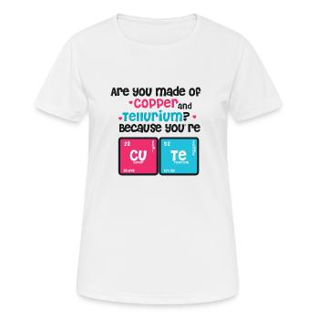 Youre Cute - Copper - Tellurium CUTE - Women's Breathable T-Shirt - white - Front - AI Model Female 172 dark (172cm)