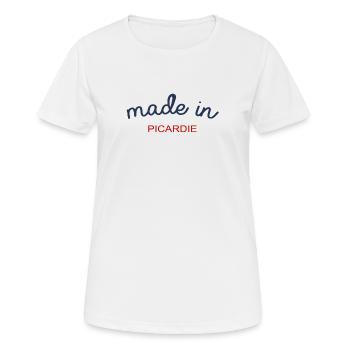 Made in Picardie - T-shirt respirant Femme - blanc - Devant - AI Model Female 172 dark (172cm)