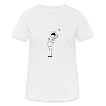 dormir debout - T-shirt respirant Femme - blanc - Devant - AI Model Female 172 dark (172cm)