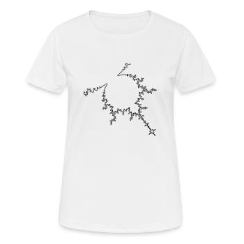 Mandelbrot Fractal - Frauen T-Shirt atmungsaktiv - Weiß - Vorne - AI Model Female 172 dark (172cm)