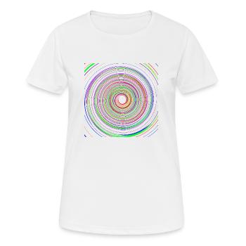 Psychedelische Spirale - Frauen T-Shirt atmungsaktiv - Weiß - Vorne - AI Model Female 172 dark (172cm)