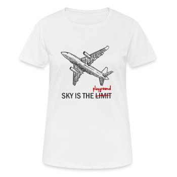 Pilot: Sky is the Limit or the Playground - Women's Breathable T-Shirt - white - Front - AI Model Female 172 dark (172cm)