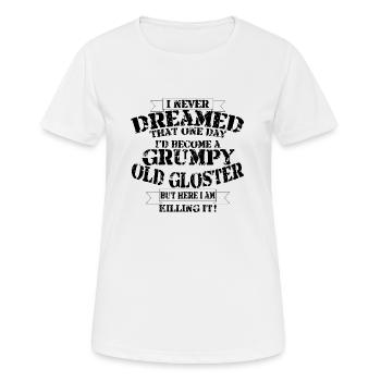 Grumpy Old Gloster - Women's Breathable T-Shirt - white - Front - AI Model Female 172 dark (172cm)