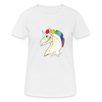Unicorn skull - Women's Breathable T-Shirt - white - Front - AI Model Female 172 dark (172cm)