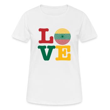 COEUR LITUANIE - T-shirt respirant Femme - blanc - Devant - AI Model Female 172 dark (172cm)