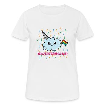 nuages Corne - T-shirt respirant Femme - blanc - Devant - AI Model Female 172 dark (172cm)