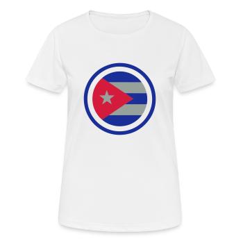 Emblème Cuba - T-shirt respirant Femme - blanc - Devant - AI Model Female 172 dark (172cm)