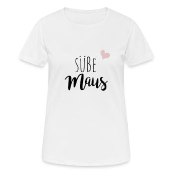 süße Maus - Frauen T-Shirt atmungsaktiv - Weiß - Vorne - AI Model Female 172 dark (172cm)