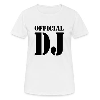 DJ - Frauen T-Shirt atmungsaktiv - Weiß - Vorne - AI Model Female 172 dark (172cm)